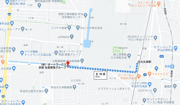 日産車体京都分室のアクセスマップ